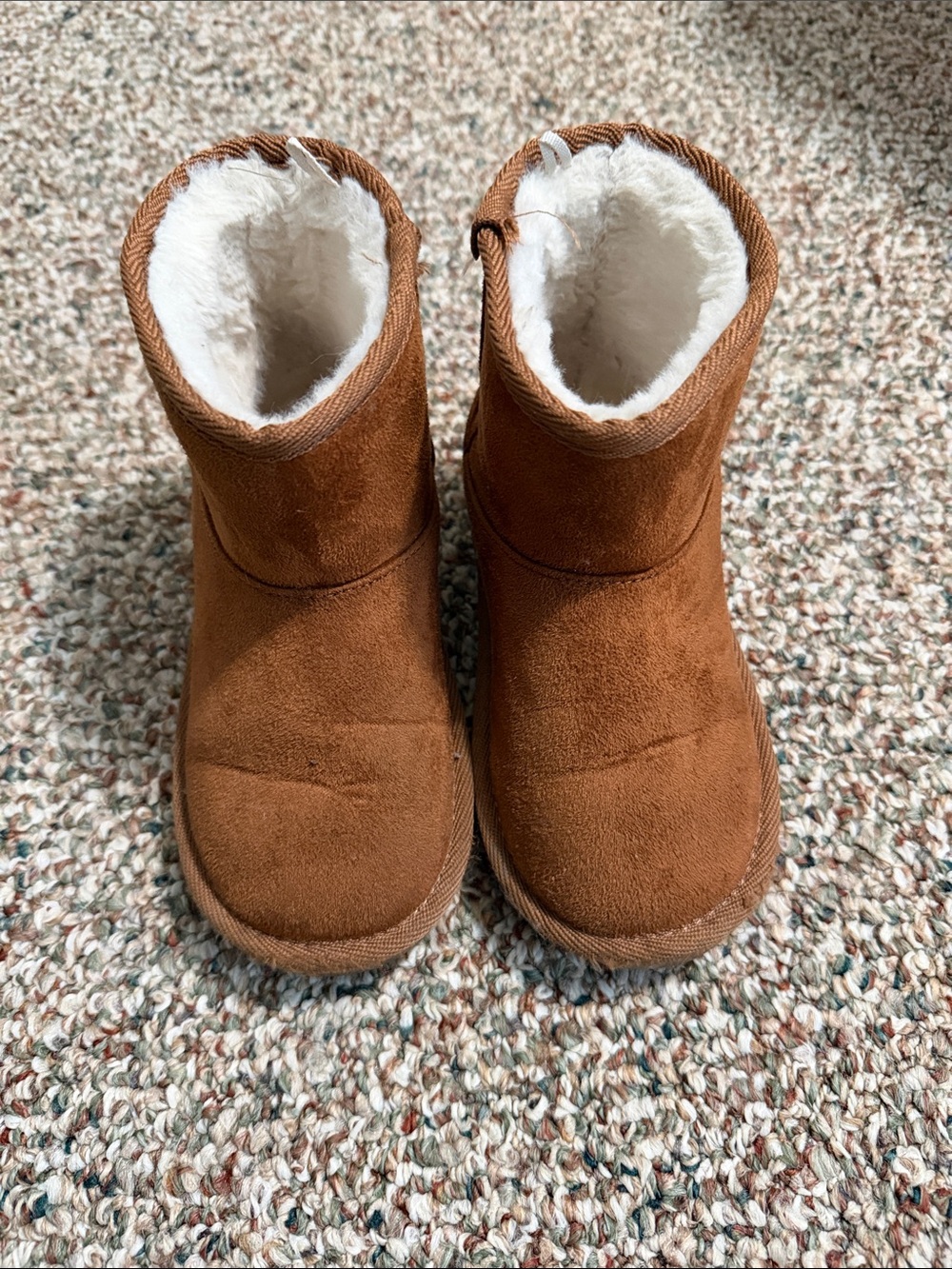The Children's Place Brown Faux-Suede Fleece-Lined Boots